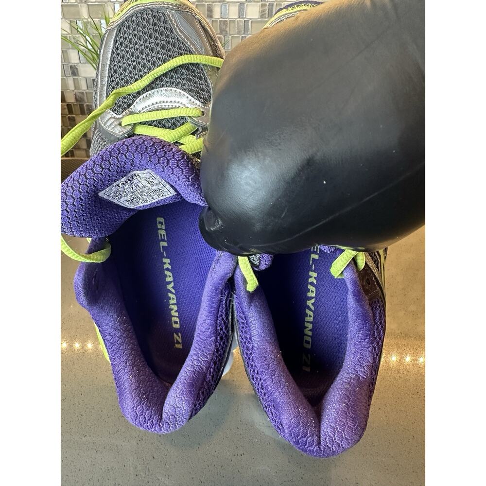 ASICS GEL Kayano 21 Women’s US 7.5 EU 39 Gray Purple Running Shoes T4H7N - Picture 8 of 16